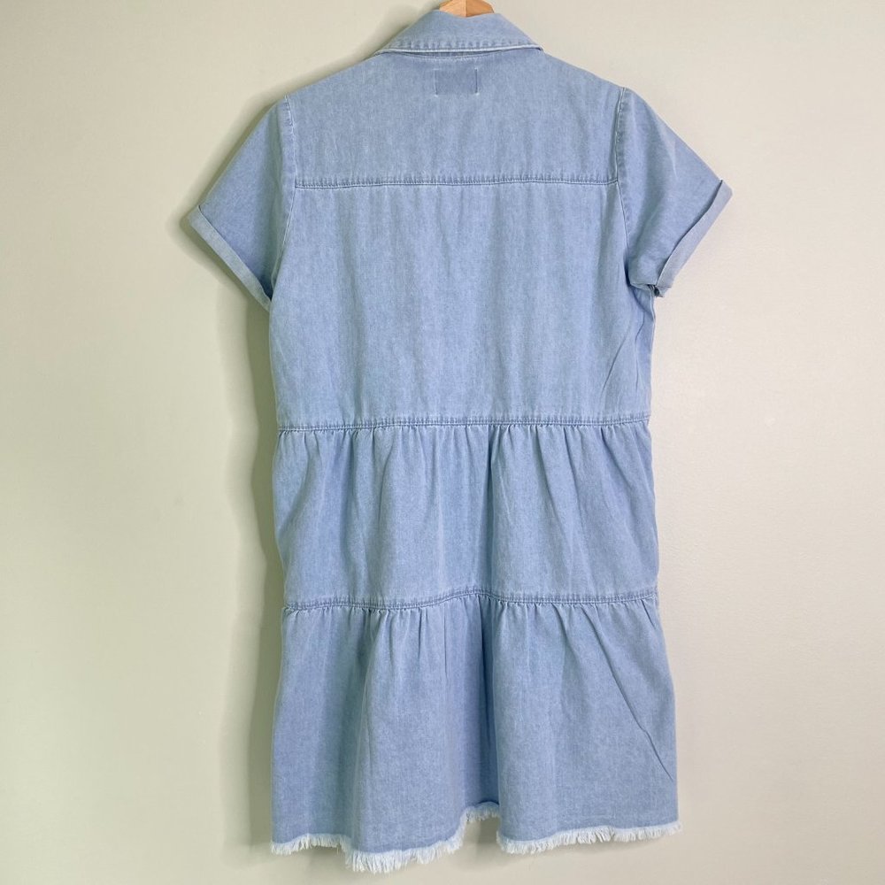 Show Me Your MuMu Light Blue Denim Button-Front Mini Dress - Picture 5 of 11